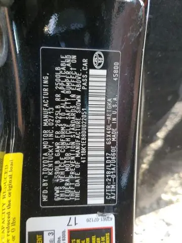 2013 TOYOTA AVALON BASE  