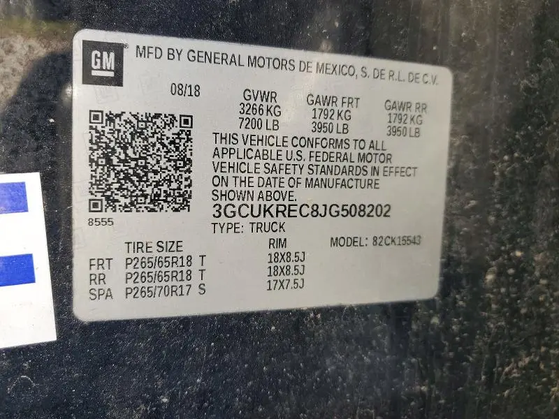 2018 CHEVROLET SILVERADO K1500 LT  