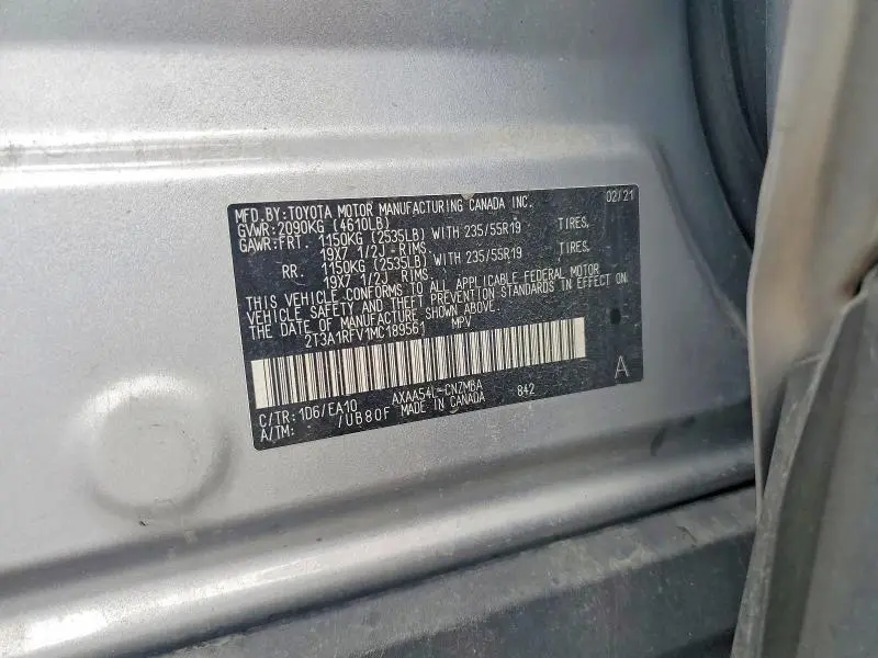 2021 TOYOTA RAV4 XLE PREMIUM  