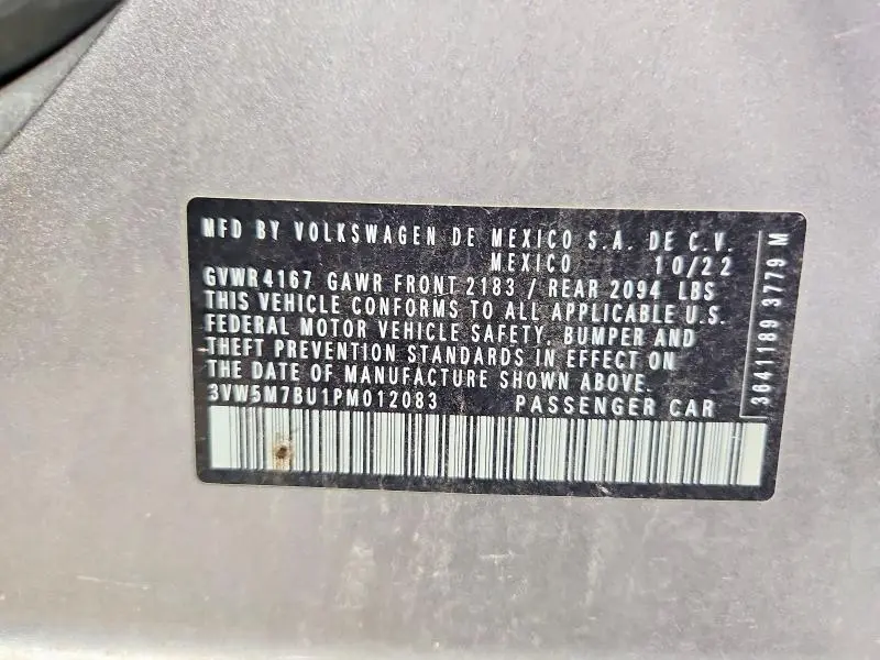 2023 VOLKSWAGEN JETTA S  