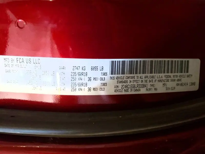 2018 CHRYSLER PACIFICA TOURING L PLUS  