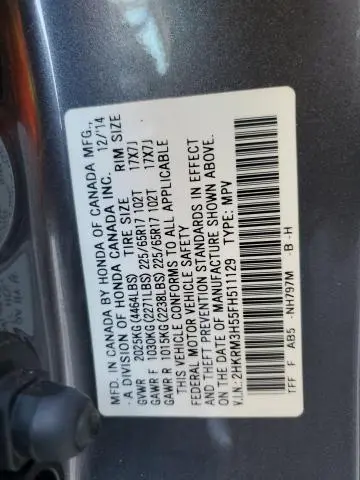 2015 HONDA CR-V EX  