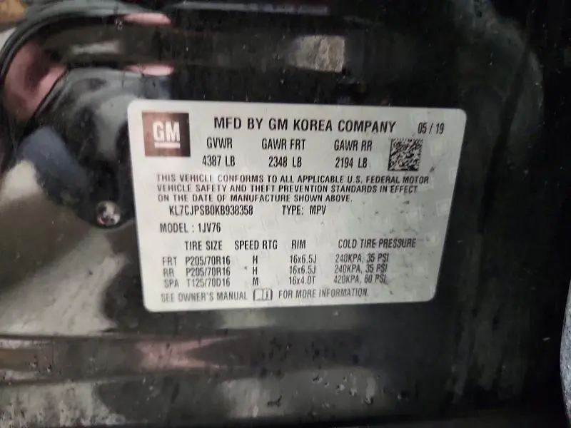 2019 CHEVROLET TRAX 1LT  