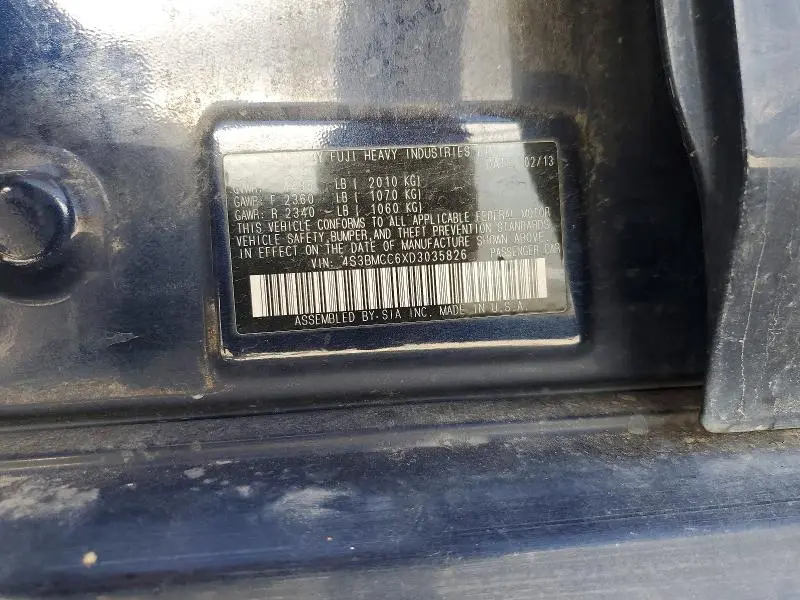 2013 SUBARU LEGACY 2.5I PREMIUM  