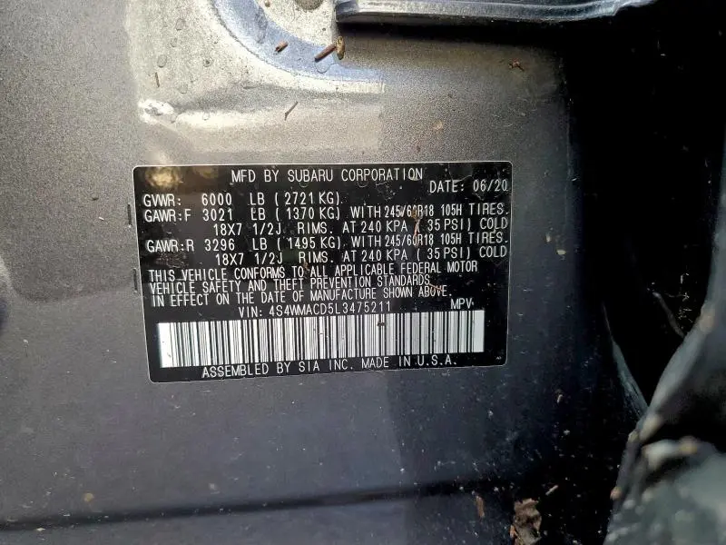 2020 SUBARU ASCENT PREMIUM  