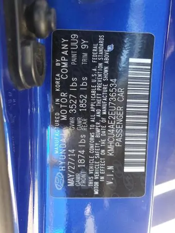 2014 HYUNDAI ACCENT GLS