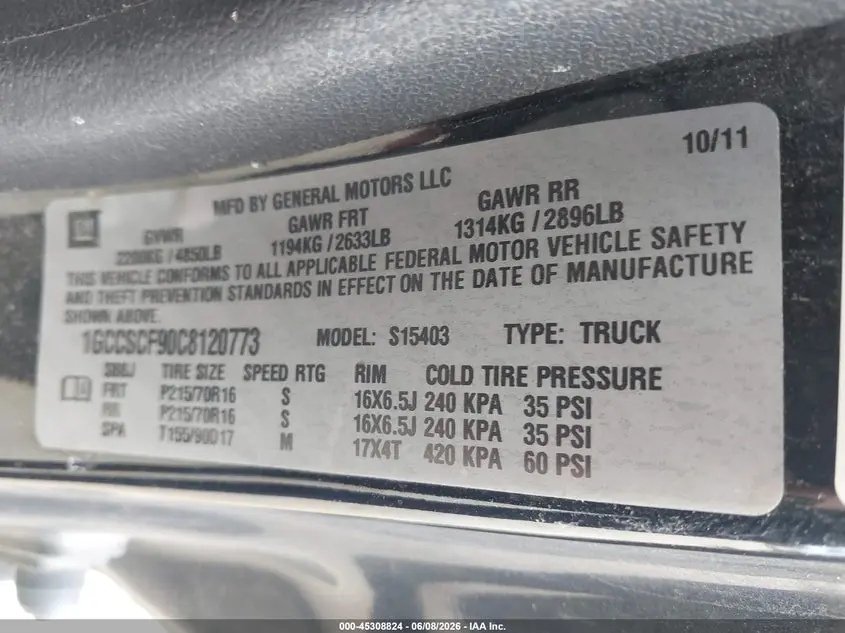 2012 CHEVROLET COLORADO LT