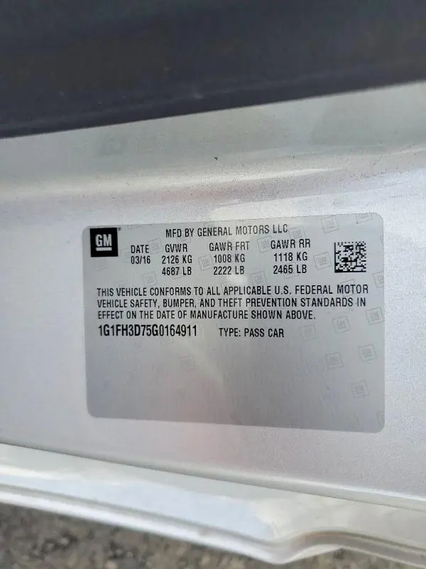 2016 CHEVROLET CAMARO SS  