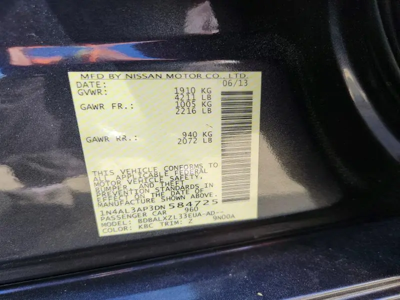 2013 NISSAN ALTIMA 2.5  