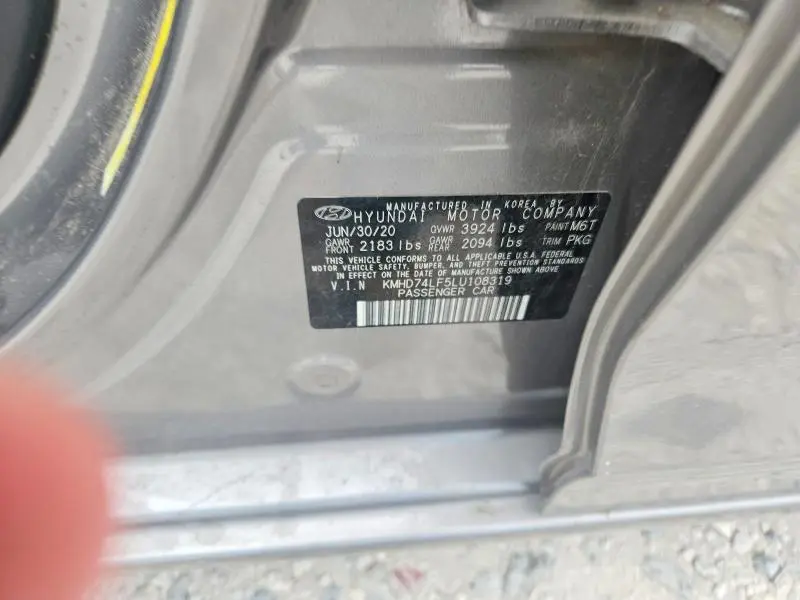 2020 HYUNDAI ELANTRA SE  