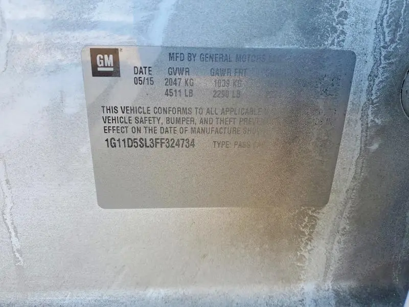 2015 CHEVROLET MALIBU 2LT  