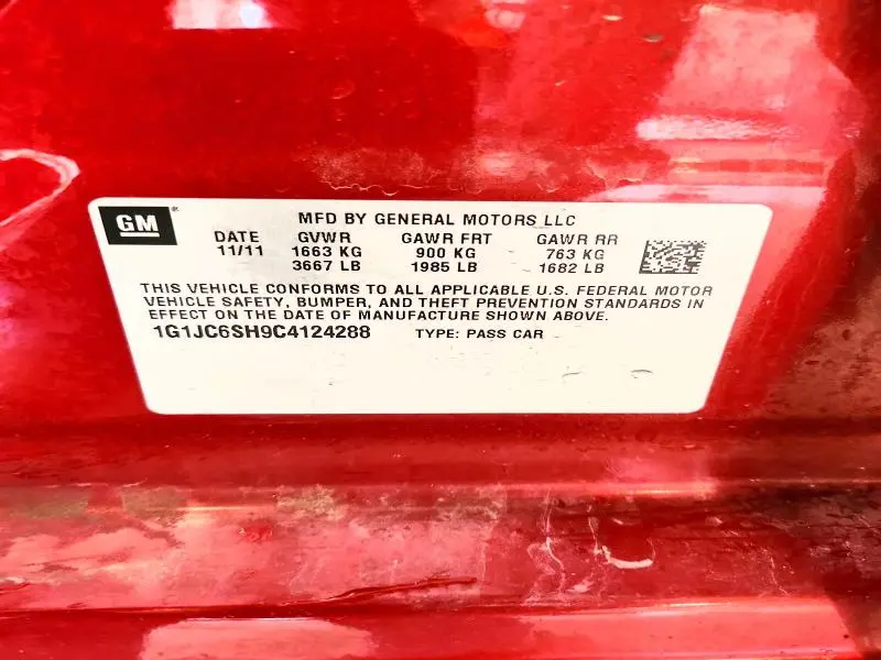 2012 CHEVROLET SONIC LT  