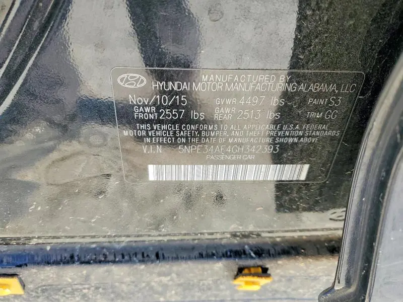 2016 HYUNDAI SONATA SPORT  