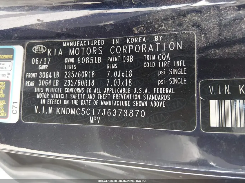 2018 KIA SEDONA EX