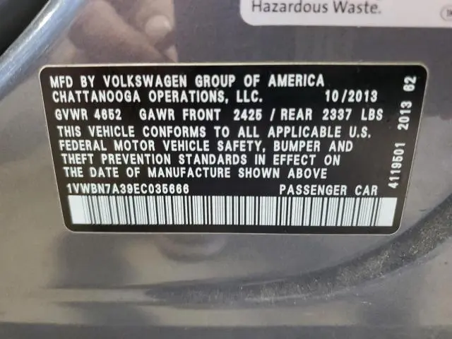 2014 VOLKSWAGEN PASSAT SE  