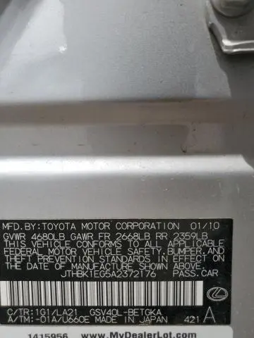 2010 LEXUS ES 350  