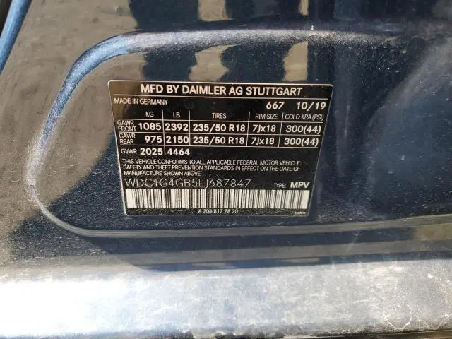 2020 MERCEDES-BENZ GLA 250 4MATIC  