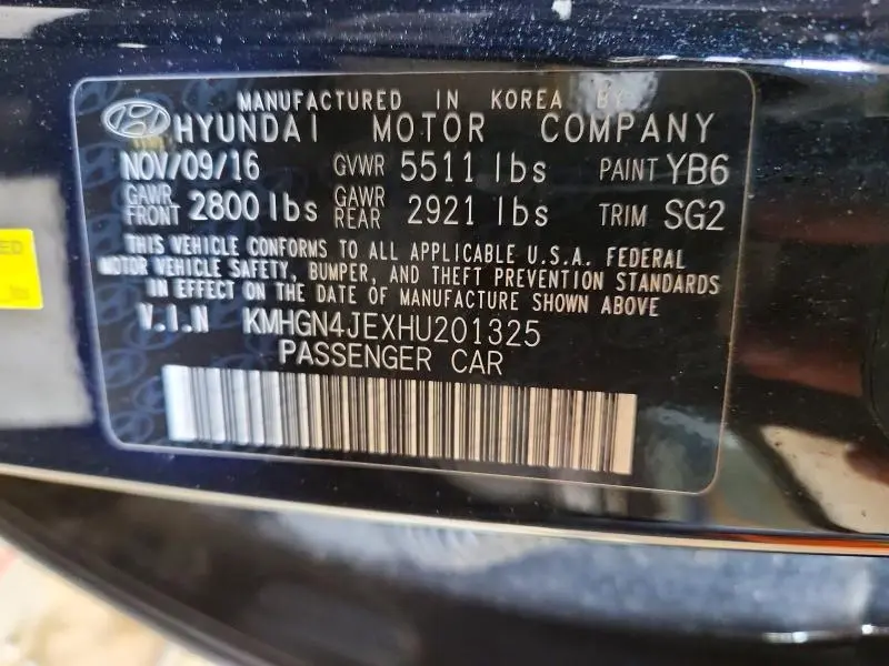 2017 GENESIS G80 3.8  