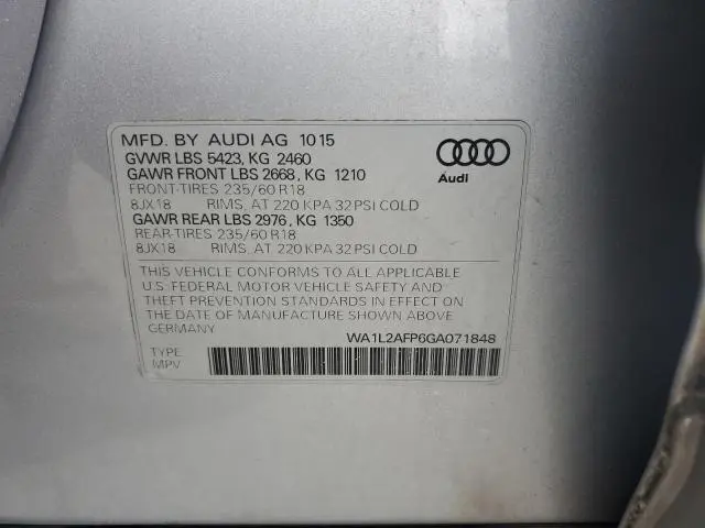 2016 AUDI Q5 PREMIUM PLUS  