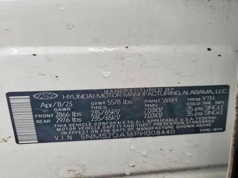 2023 HYUNDAI SANTA FE BLUE  