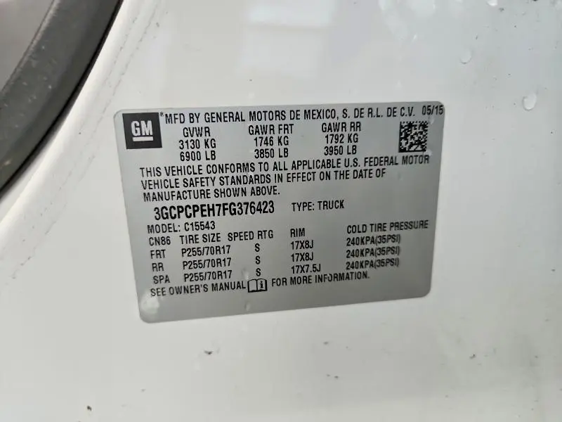 2015 CHEVROLET SILVERADO C1500  