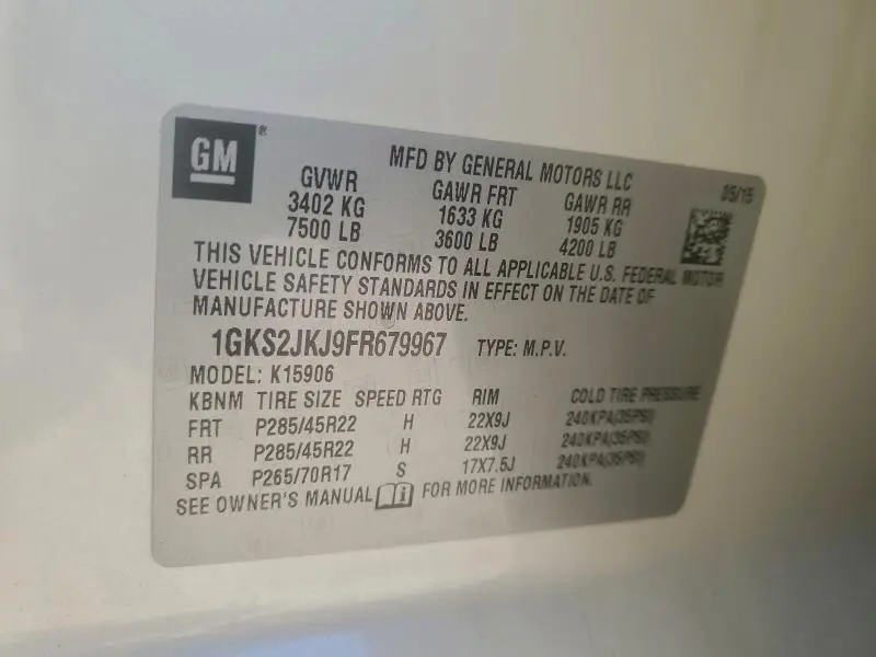 2015 GMC YUKON XL DENALI  