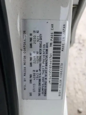 2016 MAZDA 6 TOURING  