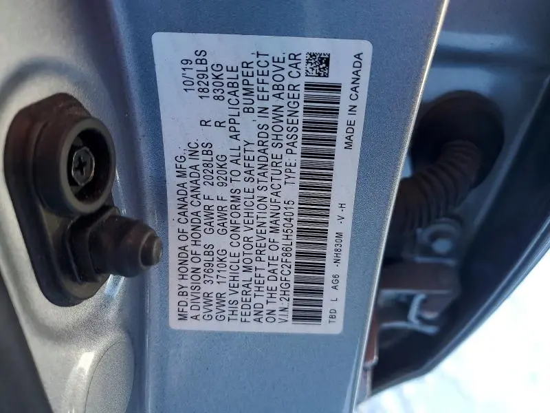 2020 HONDA CIVIC SPORT  