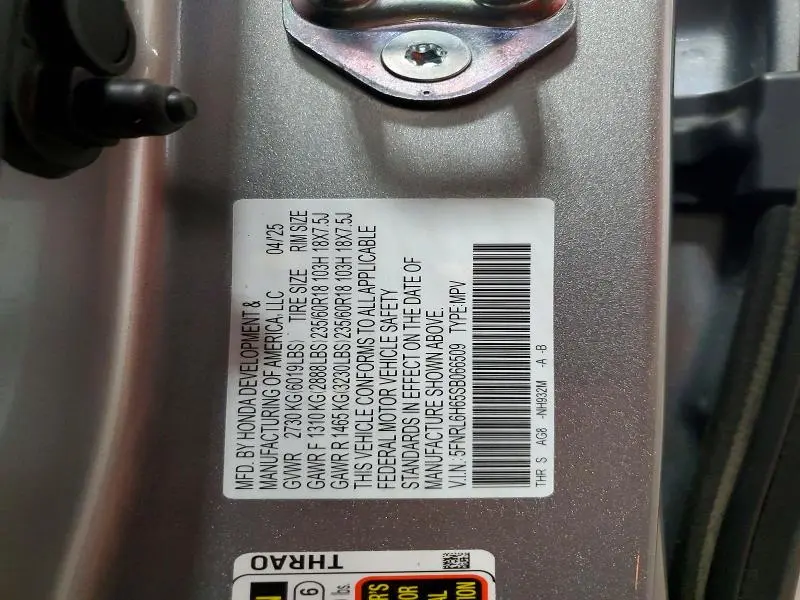 2025 HONDA ODYSSEY EXL  