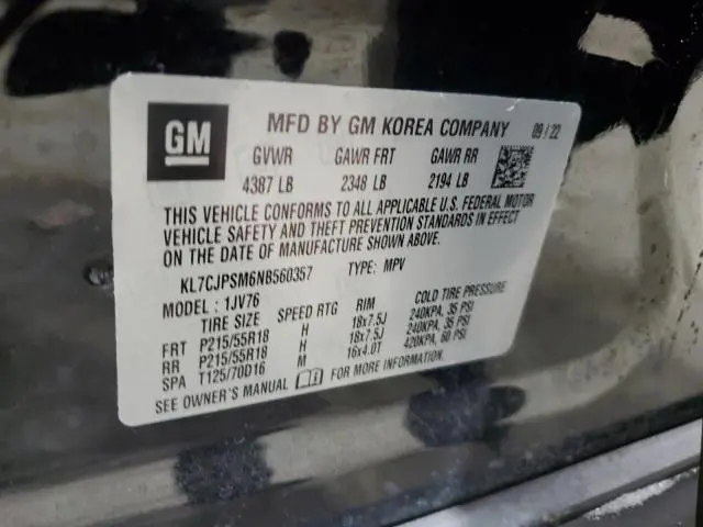 2022 CHEVROLET TRAX 1LT  