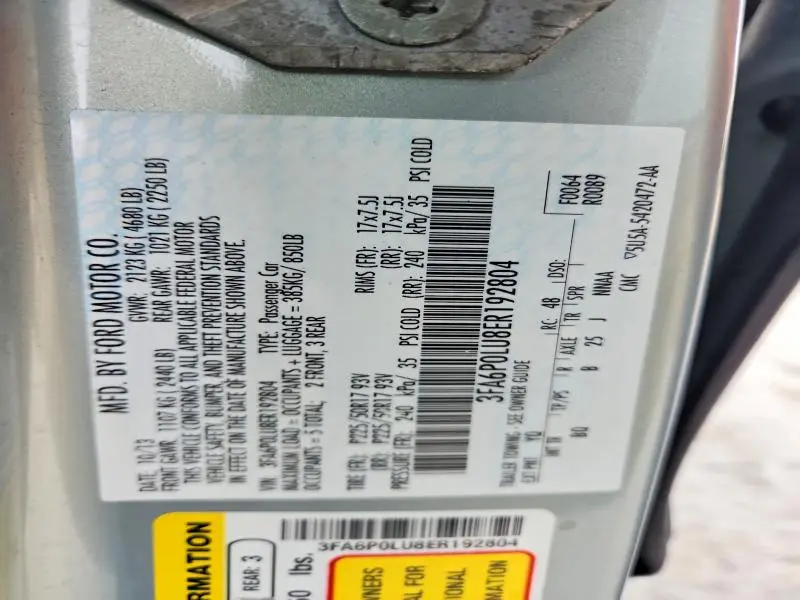 2014 FORD FUSION SE HYBRID  