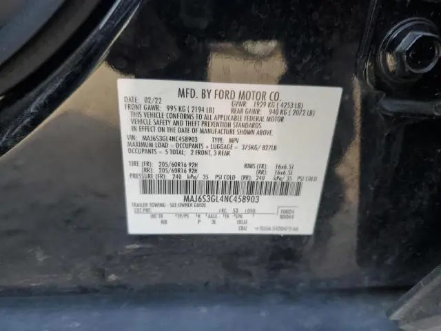 2022 FORD ECOSPORT SE  