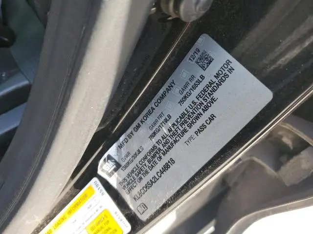 2020 CHEVROLET SPARK 1LT