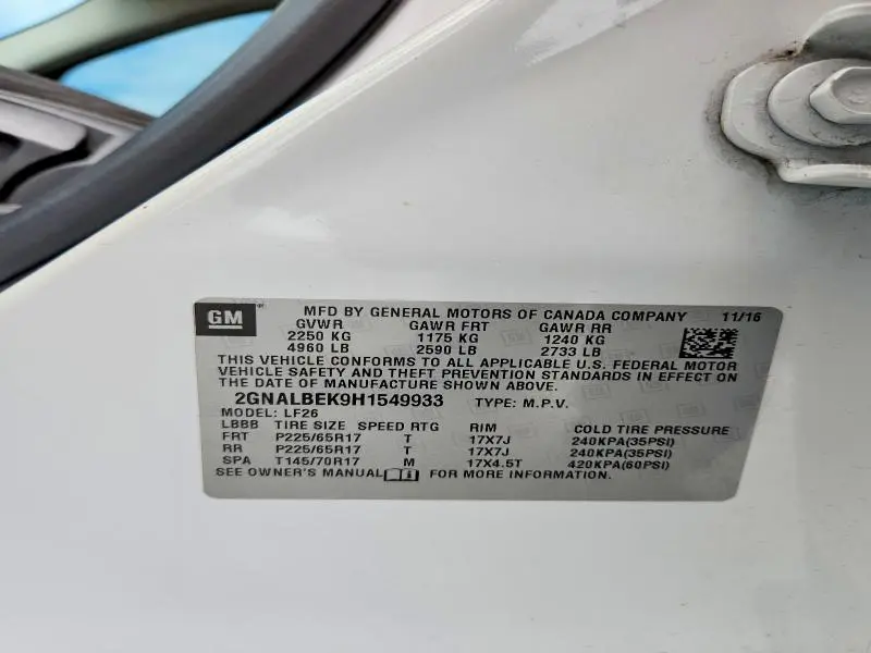 2017 CHEVROLET EQUINOX LS  