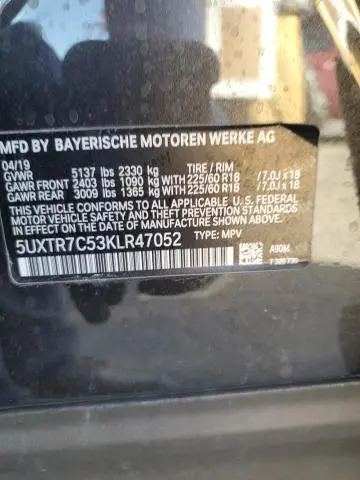 2019 BMW X3 SDRIVE30I  