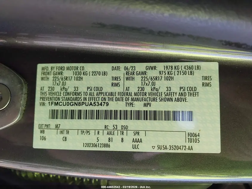 2023 FORD ESCAPE ACTIVE