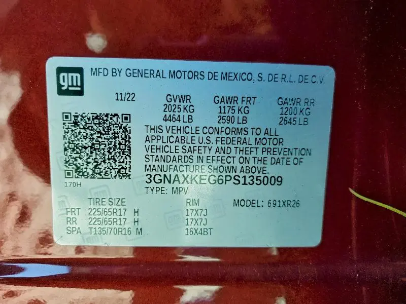 2023 CHEVROLET EQUINOX LT  