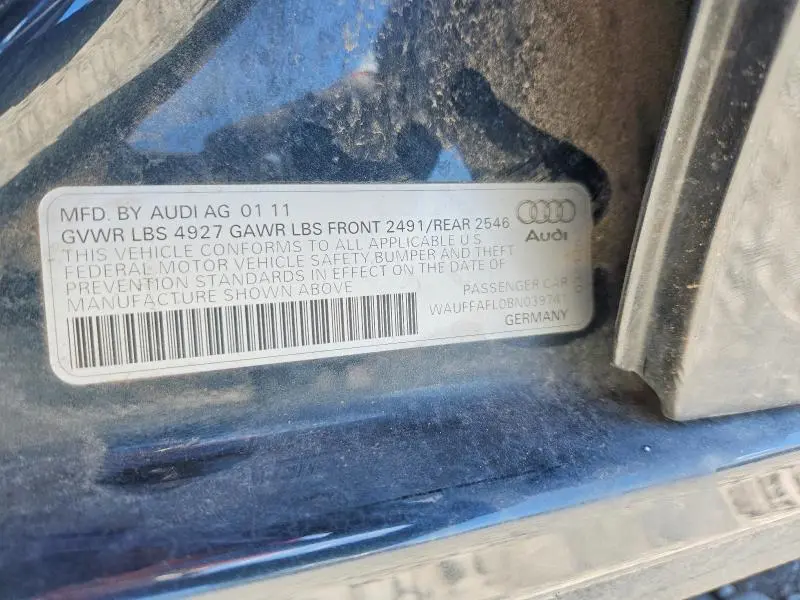 2011 AUDI A4 PREMIUM PLUS  