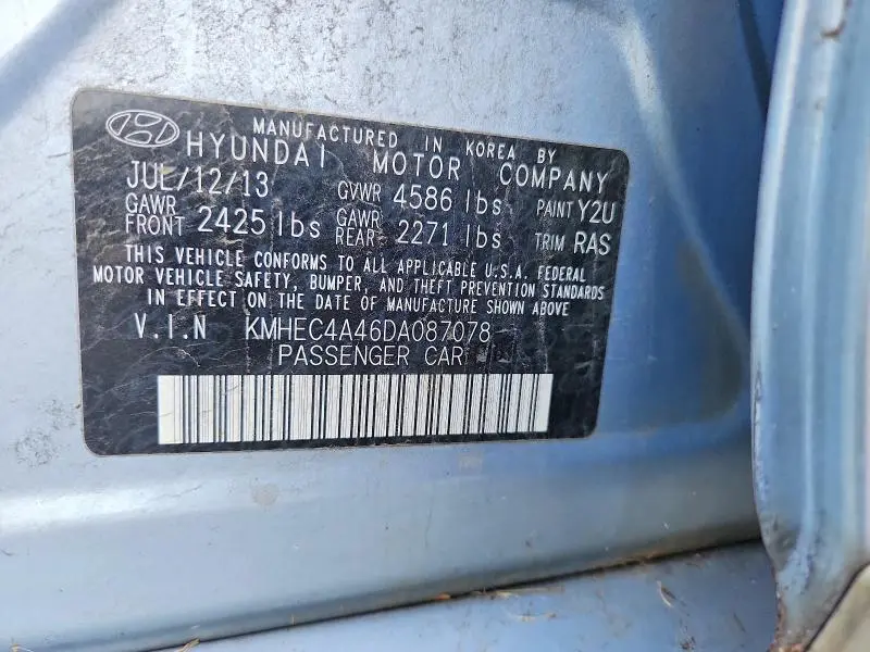 2013 HYUNDAI SONATA HYBRID  