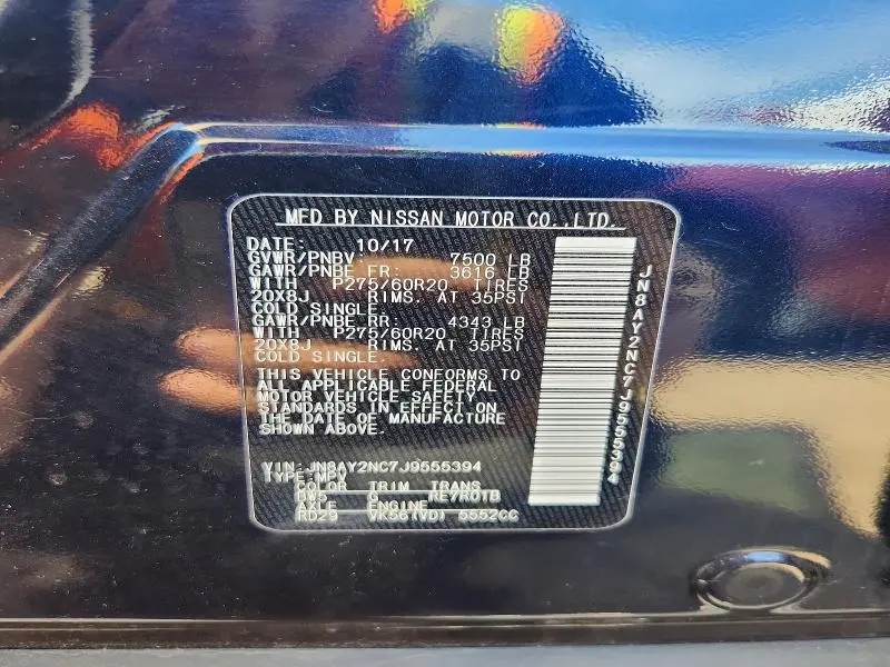 2018 NISSAN ARMADA SL  