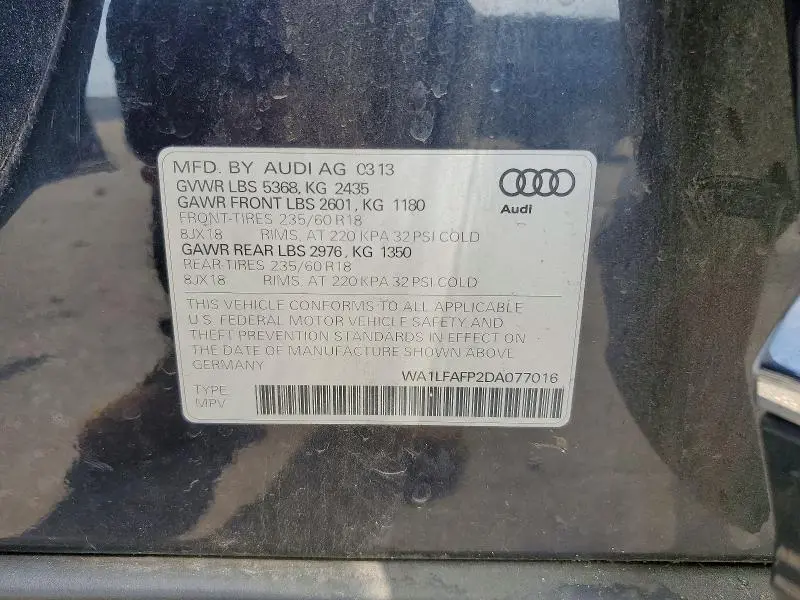 2013 AUDI Q5 PREMIUM PLUS  