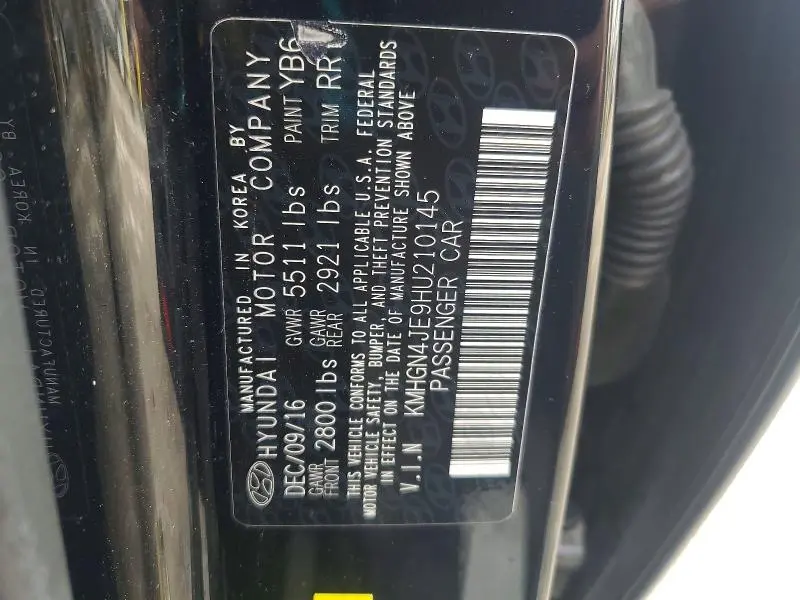 2017 GENESIS G80 3.8  
