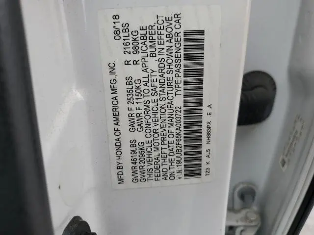 2019 ACURA TLX TECHNOLOGY  