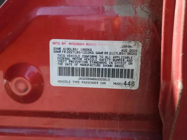 2010 MITSUBISHI LANCER GTS  