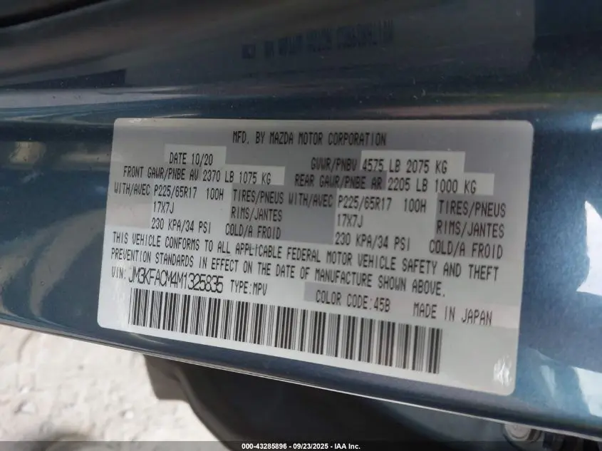 2021 MAZDA CX-5 TOURING