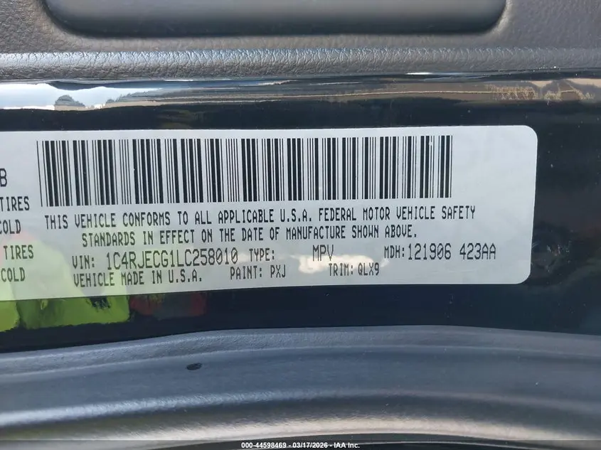 2020 JEEP GRAND CHEROKEE HIGH ALTITUDE 4X2