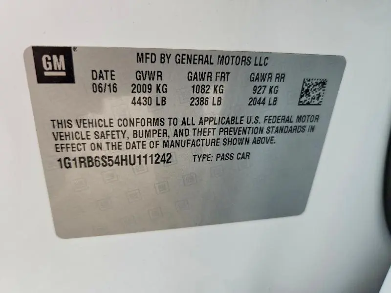 2017 CHEVROLET VOLT PREMIER  