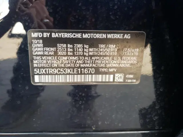 2019 BMW X3 XDRIVE30I