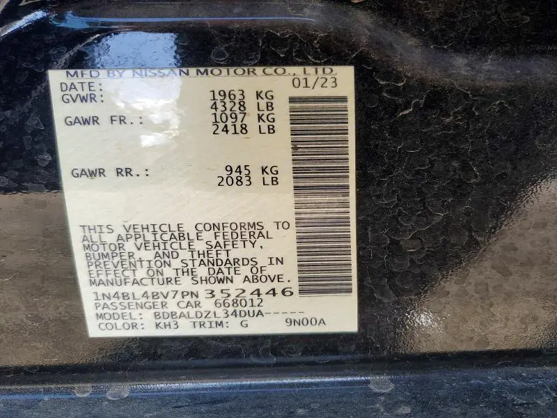 2023 NISSAN ALTIMA S  