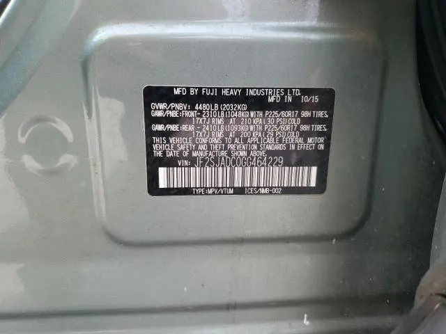 2016 SUBARU FORESTER 2.5I PREMIUM